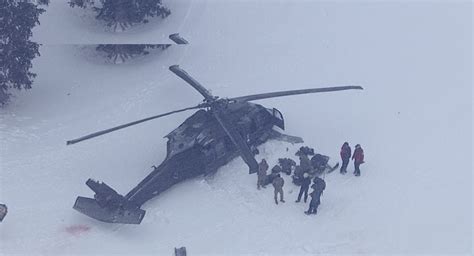 military helicopter crash snow